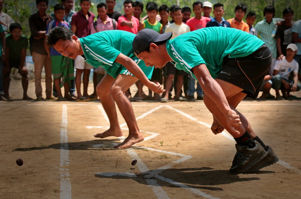 Indigenous game at Baokhungri Festival