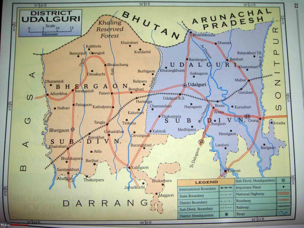 Udalguri District Map