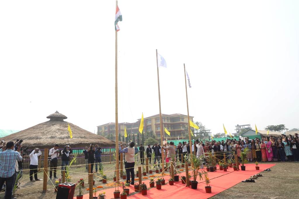 flag hoisting of Bodoland International Knowledge Festival 2023