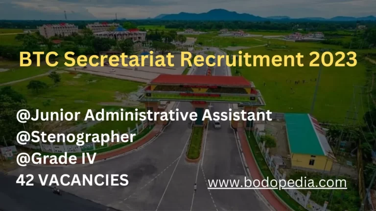 BTC Recruitment @BTC Secretariat Recruitment 2023