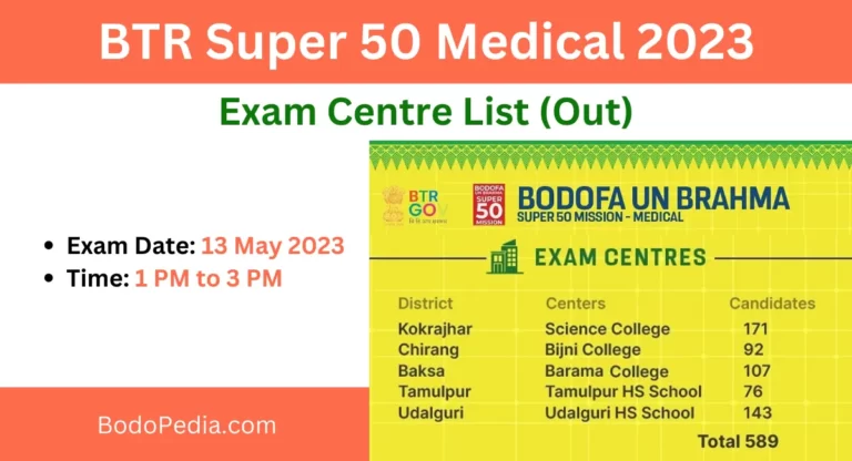 BTR Super 50 Medical Exam Centre List