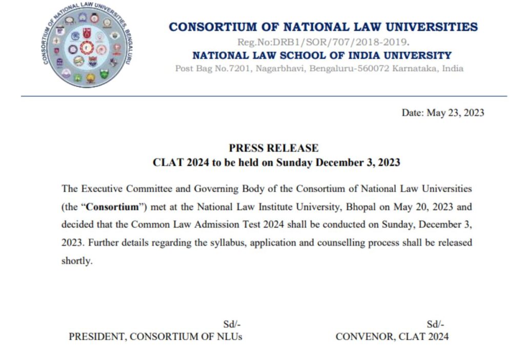 Common Law Admission Test 2024 Notification