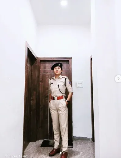 Jamuna Boro in Excise Inspector Uniform