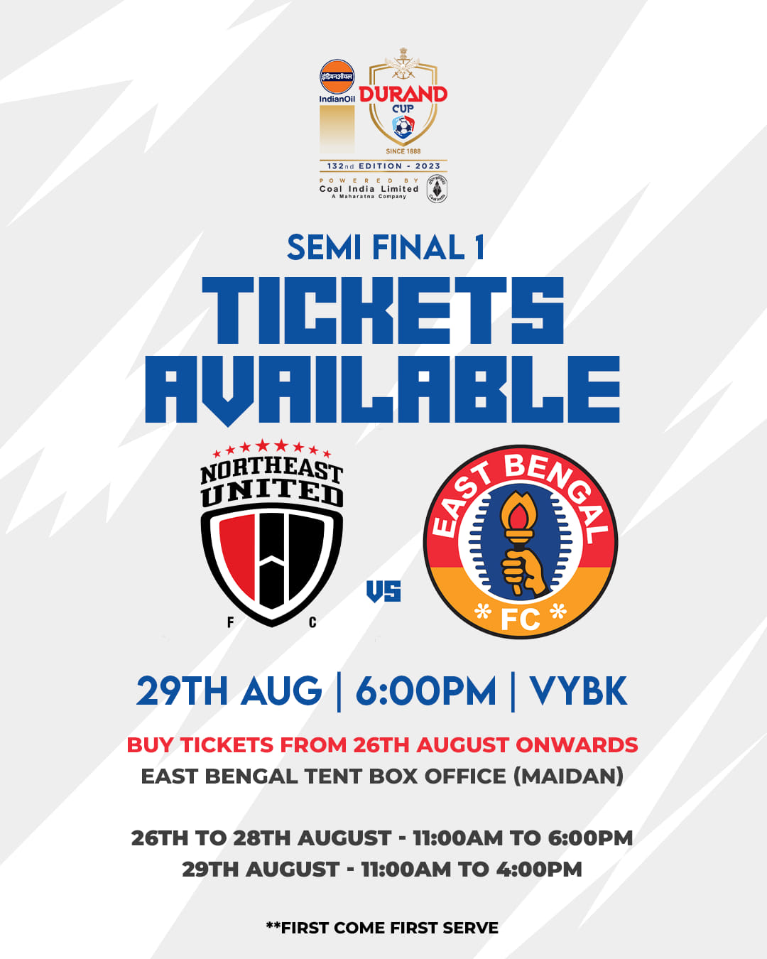 NorthEast United vs East Bengal Semifinal
