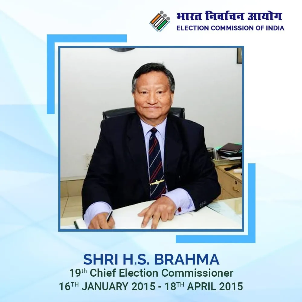 Harishankar Brahma was the 19th Chief Election Commissioner of India