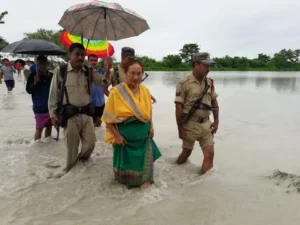 Pramila Rani Brahma Visited Flood Affected place in Kokrajhar