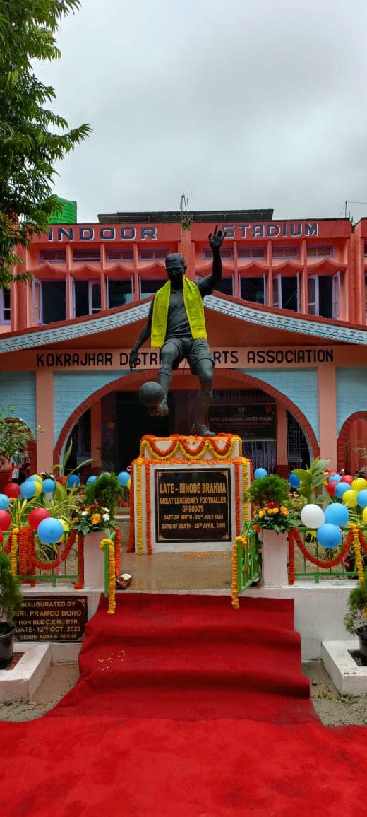 Late Binod Brahma Statue in KDSA Kokrajhar