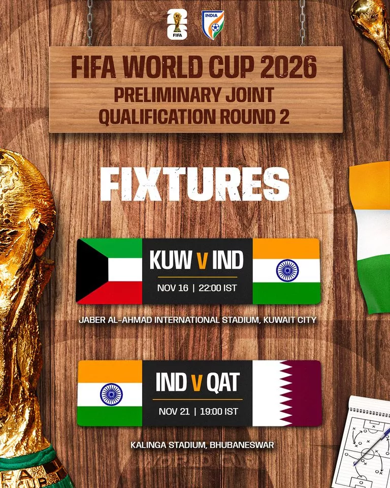 Kuwait vs India Match  FIFA World Cup 2026 Qualification Round 2 