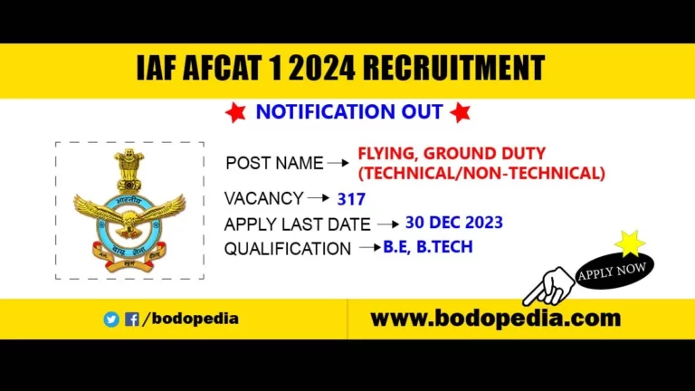 IAF AFCAT 1 2024 Notification