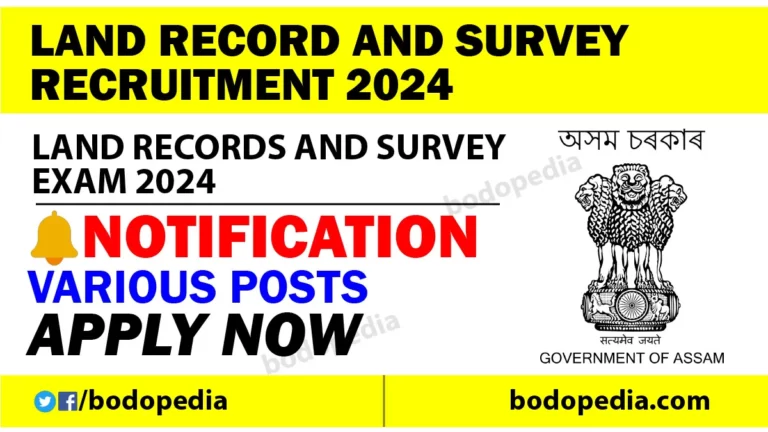 Land Record and Survey Recruitment 2024