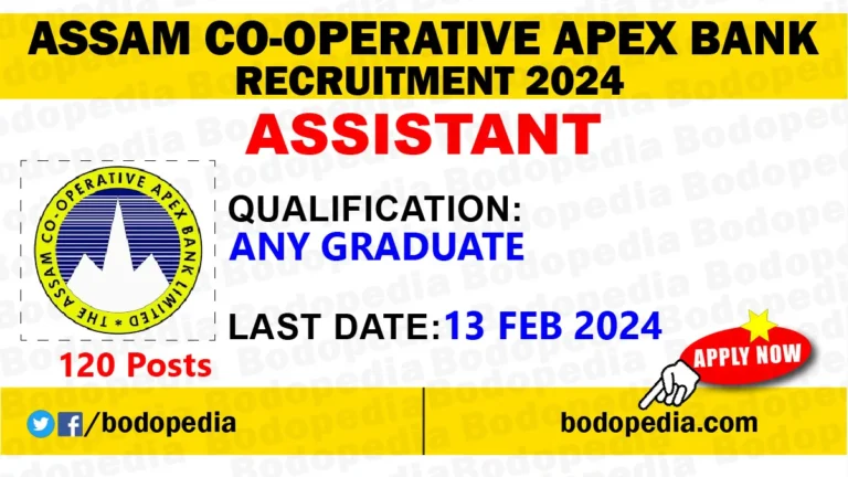 Assam Co Operative Apex Bank Recruitment 2024