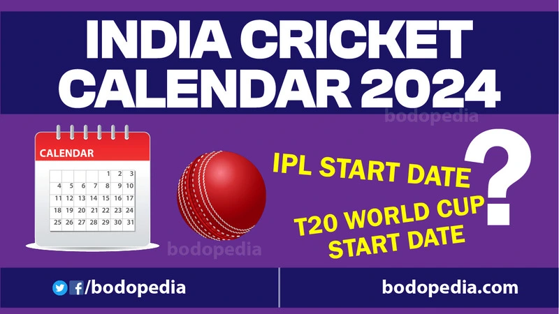 India Cricket Calendar 2024