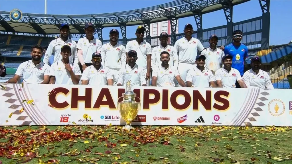 Mumbai won Ranji Trophy 2024 defeating Vidarbha by 169 runs